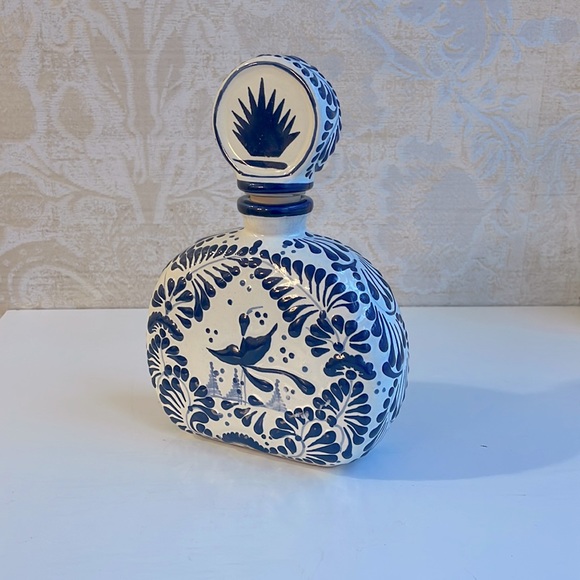 Hand Painted Azulejos Bottle - Picture 1 of 4